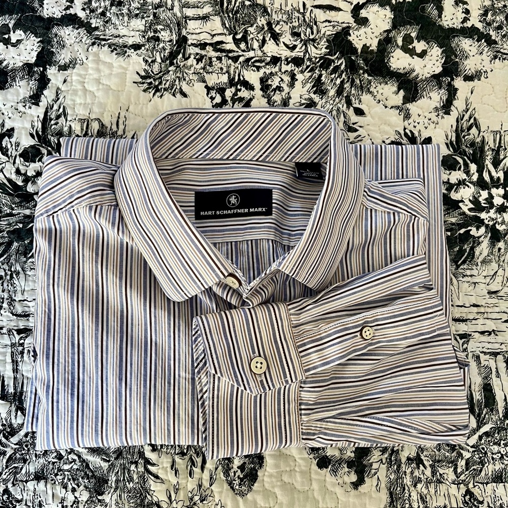 NWOT Hart Schaffner Marx Striped Shirt
